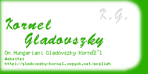 kornel gladovszky business card